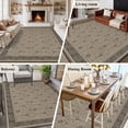 thumbnail image 5 of Large Area Rugs for Living Room Bedroom, Beige Boho 6'x9' Rug Washable Carpet Runner Indoor Outdoor, Vintage Floral Abstract Art Ethic Tribe Non Slip Floor Mats Rug for Kitchen, Playroom, 5 of 8