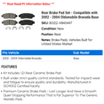thumbnail image 2 of Rear Brake Pad Set - Compatible with 2002 - 2004 Oldsmobile Bravada Base 2003, 2 of 2
