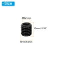 thumbnail image 2 of Uxcell 6Pcs M10xM6x10mm Male to Female Thread Repair Insert Nut Adapters Reducer, Black, 2 of 7
