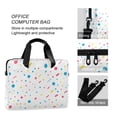 thumbnail image 4 of FORMRS 16" Laptop Bag Carrying Sleeve Case with Handle Travel Shoulder Briefcase, White Retro Pattern, 4 of 8