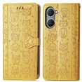 thumbnail image 2 of Funda Cartera FOXDOCK para Vivo Y18i , Flip PU con Relieve de Gatos y Perros, Tarjetero y Soporte, 2 of 6