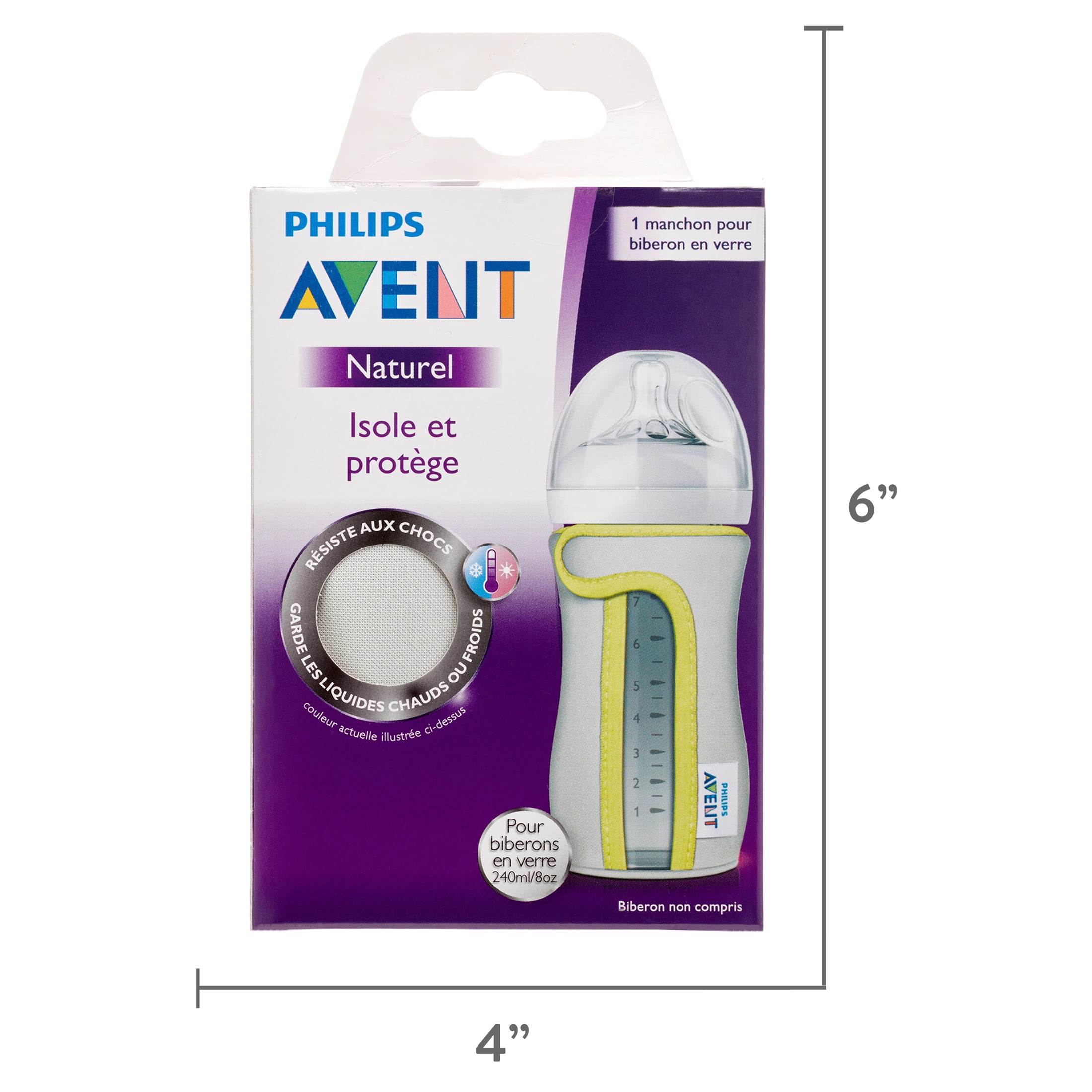 Philips Avent Natural Protects & Insulates Sleeve for 8 Oz Glass Bottle 3 Pack 