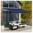thumbnail image 2 of 10x8 ft Retractable Awning, UV Resistant Sun Shade for Patio, Deck & Balcony - Blue, 2 of 9
