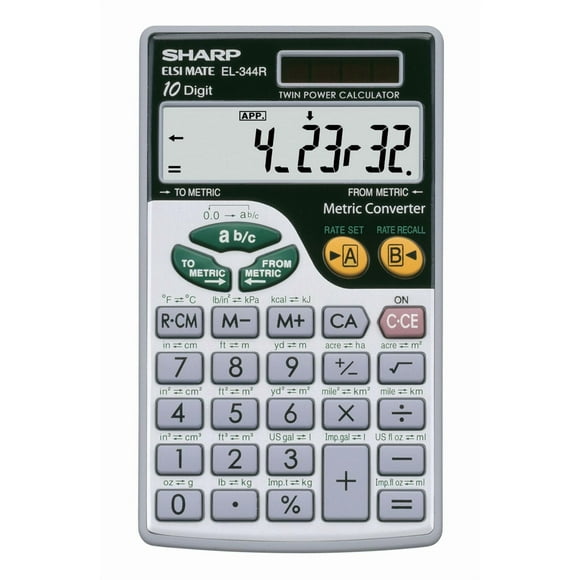 SHARP EL344R Metric Conversion Desktop Calculator