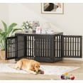 thumbnail image 5 of Snuowu 48" Heavy Duty Dog Crate Furniture for Small,Medium and Large Dogs,Rustic Wooden Dog Cage Kennel Indoor Furniture with Waterproof Top,Decorative Pet House Side End Table (Black & Grey), 5 of 7