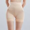 thumbnail image 4 of Defitshape Women's High Waisted Hip Pads Shaper Shorts Firm Body Shaper Tummy Control Tight Butt Lifting Thin Lace Nude Large, 4 of 4
