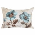 thumbnail image 2 of Spring Floral King Size Pillow Cover, Pillowcase Protectors with Zipper, Breathable Decorative Throw Pillow Case Cover, Teal Tulip Vintage Botanical Summer Pillow Shams for Couch Sofa 20x36Inch, 2 of 8