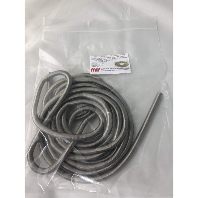 Mor Electric Heating L24-10C N6 .25ID 10ft Nichrome Open Coil Wire