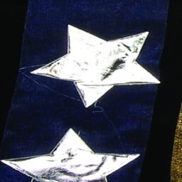 Silver Stars On Navy Blue Organza Craft Ribbon 2 X 10 Yards Walmart Com Walmart Com