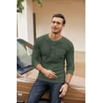 thumbnail image 2 of COOFANDY Men's Henley Shirts Long Sleeve Basic Waffle Pique Pullover T-Shirt with Pocket Christmas Sweater, 2 of 6