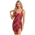thumbnail image 1 of inlzdz Robe de Soirée pour Femme Bal de Promo Mariage Disco Élégante Robe de Fête Dos Nu Robe Courte Robe de Bal Rouge TG, 1 of 7