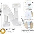 thumbnail image 4 of SHIBA-LED Letter Lights Alphabet Light Up Sign Night Light for Home Party Wedding Decoration (N), 4 of 4