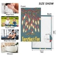 thumbnail image 6 of Yayeee 2 Pack Hand Towels for Bathroom 100% Cotton 16" x 28" Soft Absorbent Kitchen Towel, Red Christmas Light, 6 of 7