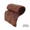 thumbnail image 6 of AuroraX Solid Butterfly Floral Coral Fleece Quilted Throw Blanket Brown Soft Lightweight Small Blanket for Nap, Travel, or Sofa Shawl Decorative 39"x59" Throw for All Seasons, 6 of 6