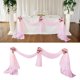 thumbnail image 4 of de Tela Bowknot Tul Organza pura Artesanía Decoración de boda Rosa claro Colcomx Corredor de la tabla, 4 of 6