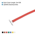 thumbnail image 2 of Cable de silicona de 22 AWG, cable trenzado de cobre estañado, cable de alta temperatura, 7 colores, 3.0m/10ft, 7 piezas, 2 of 7