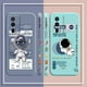 thumbnail image 4 of Case For Redmi K60E K50 K40S K40 K30 K20 10C 9 8A 8 10 Pro 4G 5G Colour Simple Liquid silicone Case Funny Astronaut Spacewalk, 4 of 5