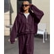 thumbnail image 4 of Conjuntos de Chándal de 2 Piezas para Mujer, Sudadera con Capucha y Pantalones Deportivos, Conjunto Deportivo A Juego para Estar en Casa, para Otoño Oscuro M, 4 of 9
