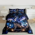 thumbnail image 2 of Manfei Magical Dragon Full Size Comforter Sets, Magic Wildlife Bedding Comforter Set, Jungle Tree Brances Bedding Sets Lightweight Room Decor Reversible 3pcs, 2 of 8