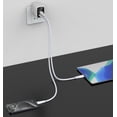 thumbnail image 2 of Cargador Vebner Dual USB-C USB-A Fast GaN de 45 W, color blanco, 2 of 5
