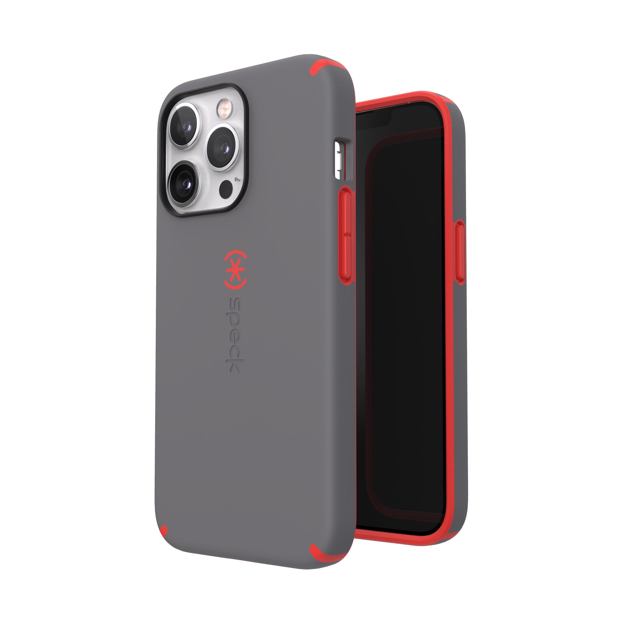 (2 pack) Speck iPhone 13 Pro Candyshell Pro phone case in Moody Gray and Turbo Red