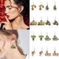 thumbnail image 3 of The Grinch Earrings Kids Grinch Decor 1 Pair Cute Cartoon Grin-ch Earrings Gift For Women Girl Birthday/Valentine's Day/Anniversary, 3 of 3
