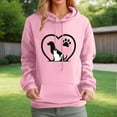 thumbnail image 2 of Women Dog Mom Sweatshirt Dog Paw Graphic Long Sleeve Drawstring Hoodies Tops With Pocket y2k Cute Shirts, 2 of 4