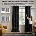 thumbnail image 5 of ZOPZO Blackout Curtains, Thermal Insulated, Black, 42W x 63L Inch, Room Darkening Drapes Tree Branches Pattern for Bedroom Modern Home, 5 of 9