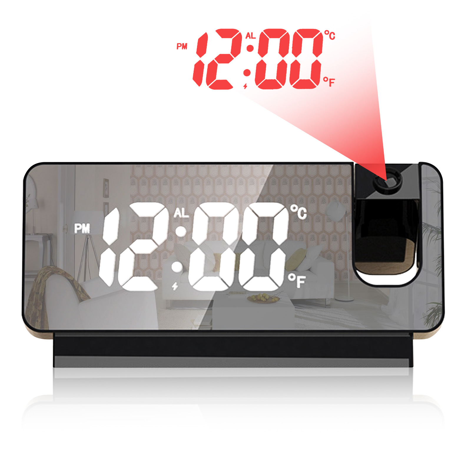 TSV Flexible Projection Digital Clock, Ceiling Digital Alarm Clock