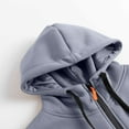 thumbnail image 5 of RYDCOT Mens Full Zip Casual Cotton Hooded Fleece Lined Hoodies Drawstring Sweatshirts Casual Long Sleeve Shirts with Zipper Pockets Gray, 5 of 8