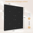 thumbnail image 2 of Peg Board FZK PegBoard ABS negro de 60 x 60 cm con accesorios, paquete de 4, 2 of 7