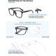 thumbnail image 3 of Paquete de 2 gafas de bloqueo de luz azul, lectura de computadora/juegos/TV/gafas móviles para hombres y mujeres, antifatiga ocular y deslumbramiento UV (negro claro + transparente) Sincero Electrónica, 3 of 5