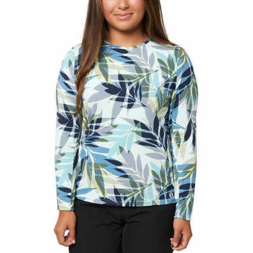 Hang Ten Women's UPF 50+ Quick Dry Long Sleeve Sun Tee, Mint Large 
