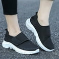 thumbnail image 2 of Orthopedic Arch Support Walking Shoes for Women Black Mesh Comfort Breathable Nurse Work Driving Sneakers, 2 of 5