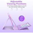 thumbnail image 6 of 360° Rotatable Detachable Keyboard Folio with 7-Color Backlight & Pencil Holder for A16 iPad 10th & 11th Generation (2025),Lavender Purple, 6 of 8