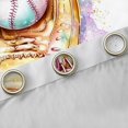 thumbnail image 4 of Erosebridal Watercolor Bow Baseball Black Out Curtains, Cute Sport Curtains Pack of 2 (42x63 Each) for Girls and Boys, 4 of 6