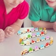 thumbnail image 1 of Juego de trenes de madera Montessori juguetes educativos coloridos duraderos para juegos al aire libre 27 secciones Alfabeto Baoblaze tren juguetes, 1 of 7