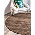 thumbnail image 3 of Unique Loom Del Mar Collection Contemporary Transitional Round Rug, 6 Feet, Brown/Light Brown, 3 of 10