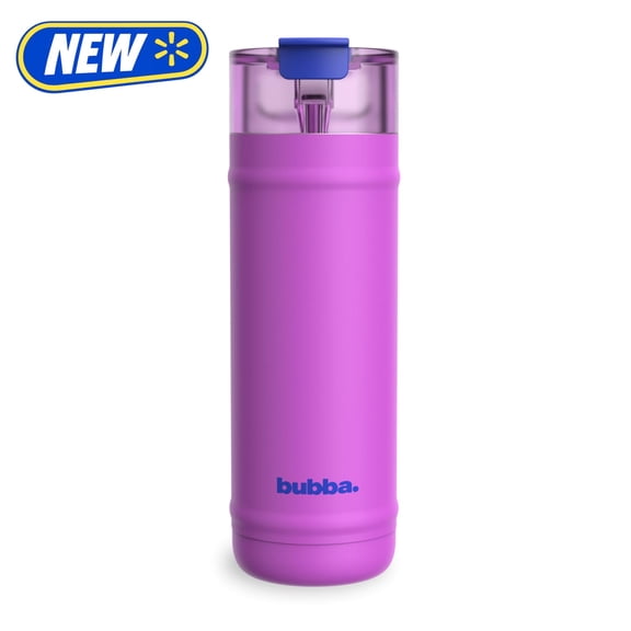 Bubba 32oz DualSip Insulated Stainless Steel Water Bottle with Straw & Sip Lid, Moodbooster Purple/Blue