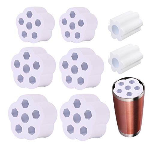 10 Pieces Tumbler Foams for 1/2 Inch PVC Pipe 17 oz Cup Turner Foam Set 12 oz Cola Shaped Water Bottles Tumbler Spinner Foams Fit 30 oz 20 oz 10 oz Tumbler Bottles Cups 25 oz 