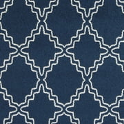 apartment AH Kerman Machine Made Lattice Area Rug, Cobalt
