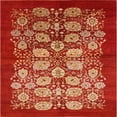 thumbnail image 1 of Ahgly Company Indoor Square Mid-Century Modern Red Oriental Area Rugs, 7' Square, 1 of 6
