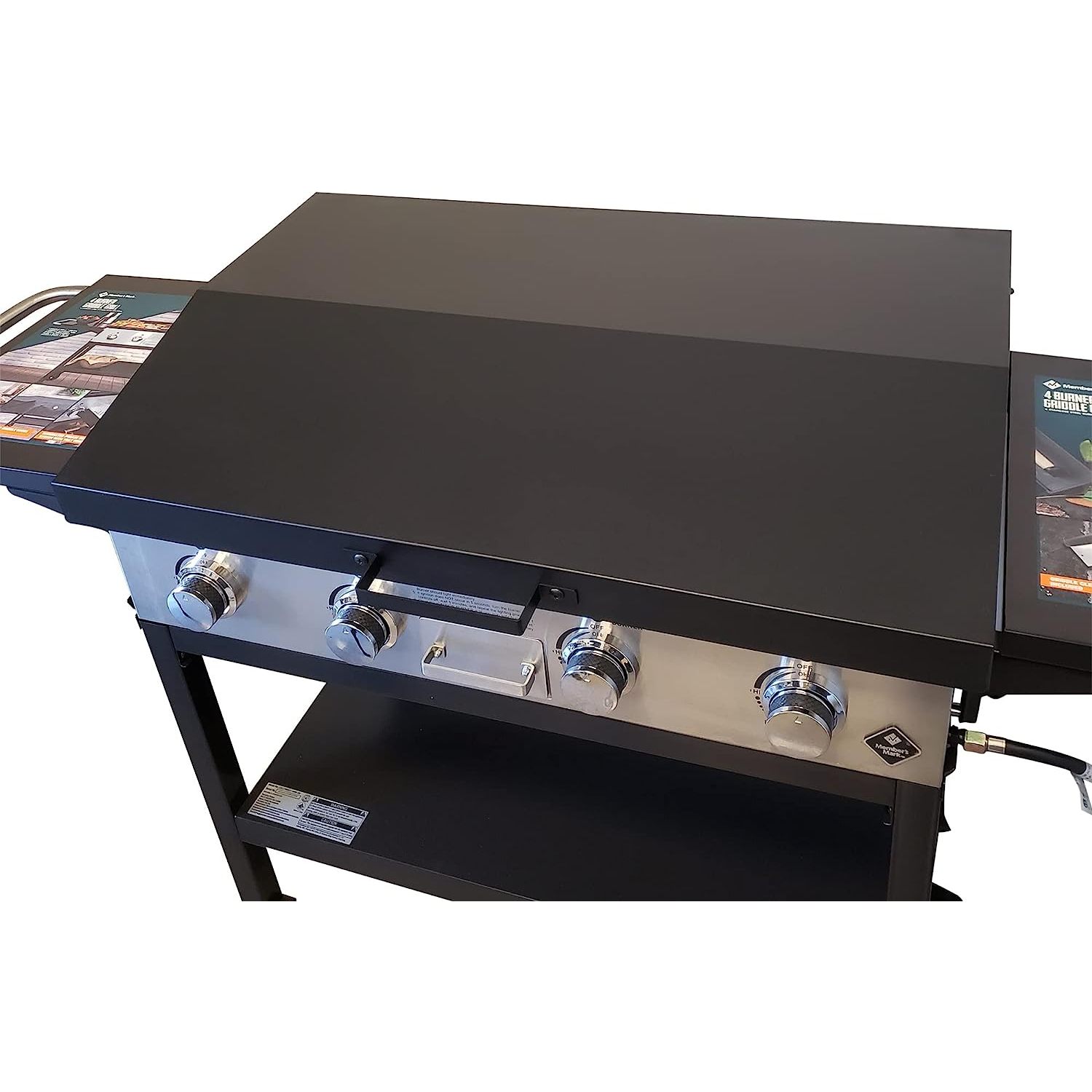 HElectQRIN Hinged Lid for 4Burner Griddle from Sam's Club Black NOT