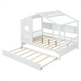 thumbnail image 2 of Huloretions House Bed with Trundle,Wooden Daybed Platform Bed Frame with Storage Shelves,For Girls Boys, 2 of 9
