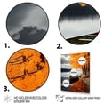thumbnail image 3 of Designart "Orange Lakehouse Reflections Of silence III" Cottage Floater Framed Wall Art Print, 3 of 7