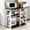 Black, variant on SOGES Multi-functional Kitchen Storage Carts with Shelves, Wood and Metal Black, 35.40 in