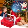 thumbnail image 4 of Christmas Projector for Kids, Adjustable Holiday Light Projector with 4 Replaceable Pattern Cards, Portable Snowflake & Reindeer Projection for Wall & Ceiling, Baby Nursery Decor, Home Theater Gift, 4 of 8