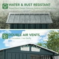 thumbnail image 3 of 5x3FT Outdoor Metal Storage Shed with Lockable Doors and Frame Floor for Garden, Backyard, Swimming Pool, Patio Utility and Tool Storage, 3 of 7