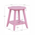thumbnail image 5 of Linon Natalia Kids Flower Side Table, Pink, 5 of 10