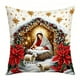 thumbnail image 1 of Juego de Fundas de Almohada Navideñas con Copos de Nieve Festivos, Renos y Papá Noel, Adecuadas para Decoraciones Del Hogar, Sofás y Dormitorios., 1 of 1